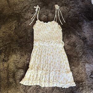 Forever 21 Floral White and Yellow Dress